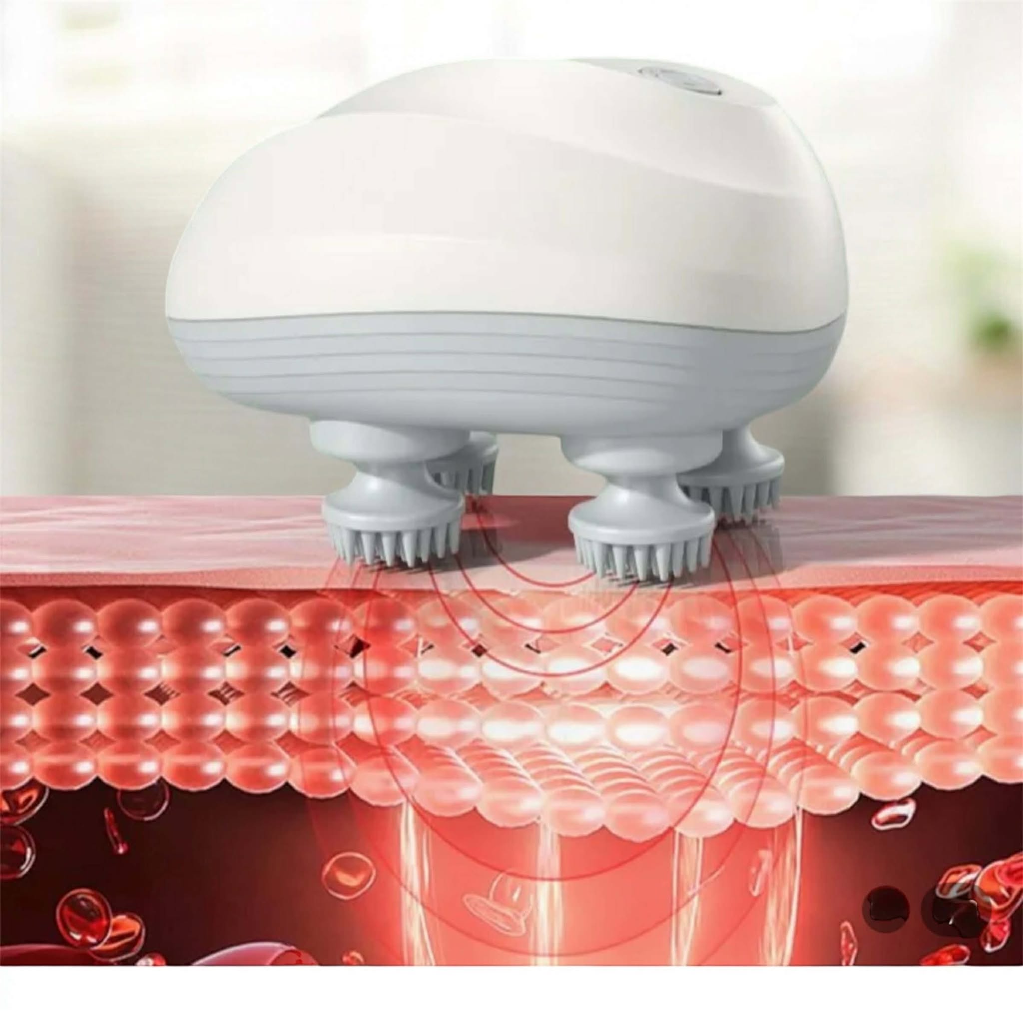 Electric Scalp Massager with 96 Kneading Nodes – Portable Handheld Head Massager for Stress Relief, Relaxation & Pain Relief | Ideal Gift for Men & Women