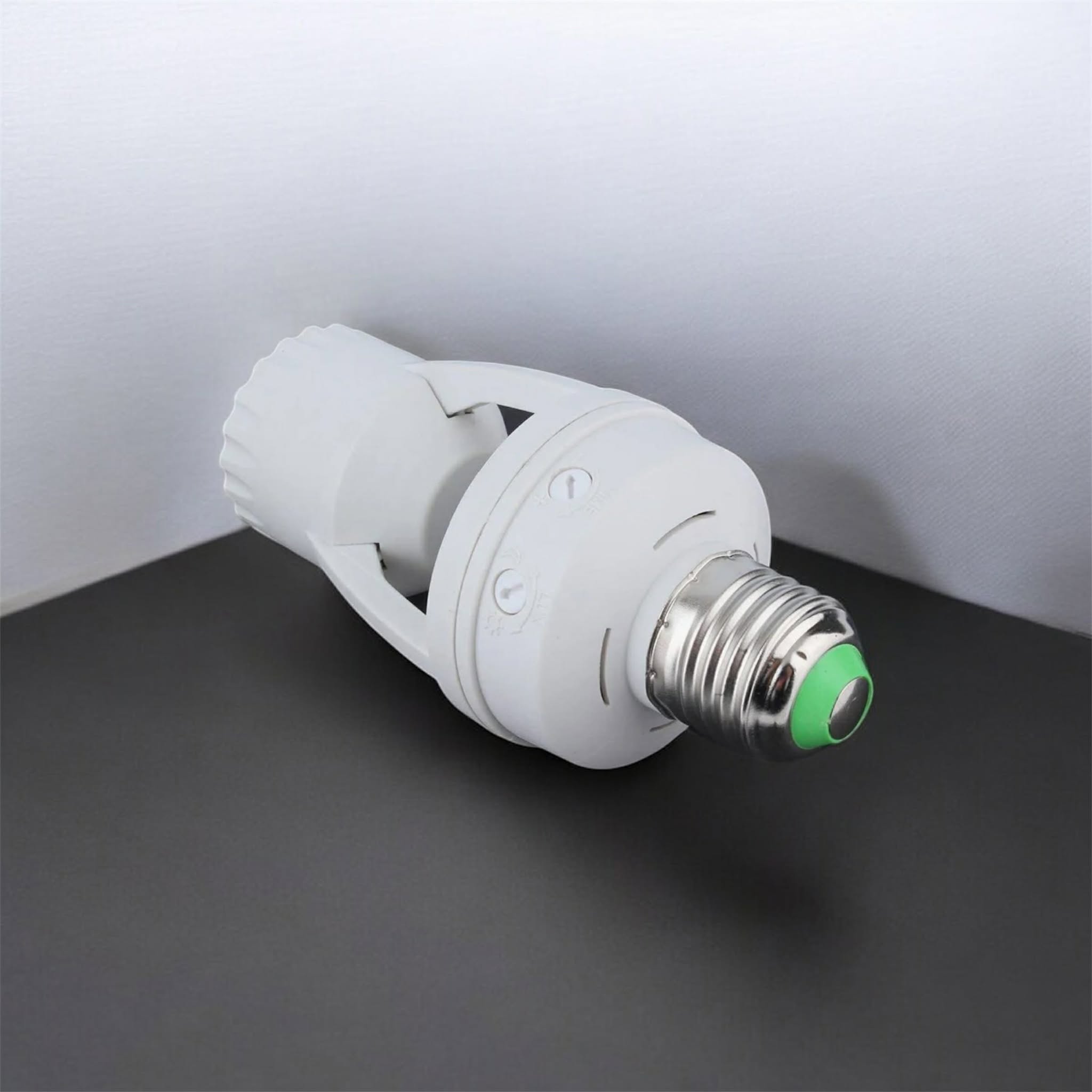 E27 PIR Round Sensor Holder – Motion Sensor Light Bulb Holder, Easy to Install