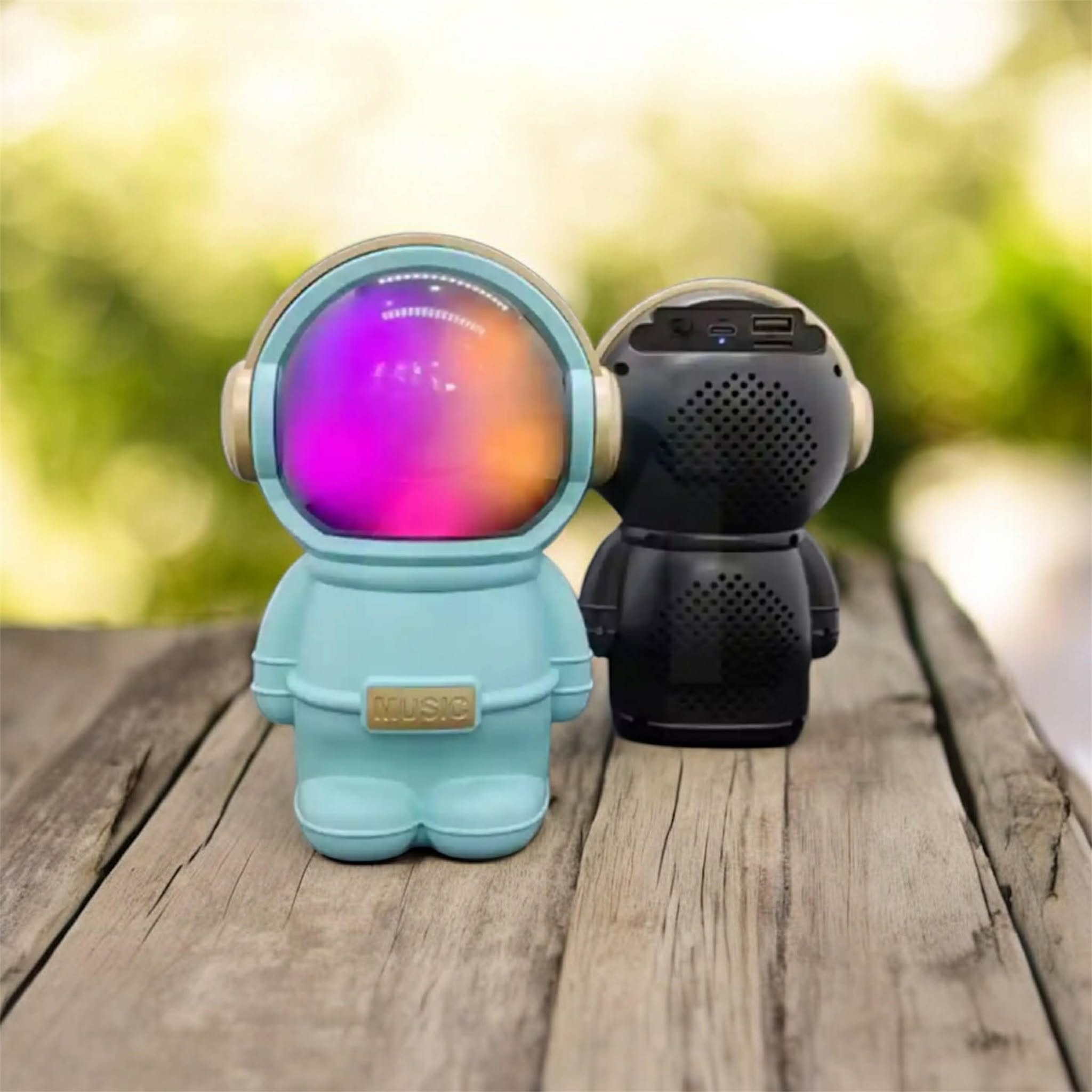 X808 RGB Wireless Astronaut Portable Bluetooth Speaker – Loud Sound, Colorful Lights & Deep Bass