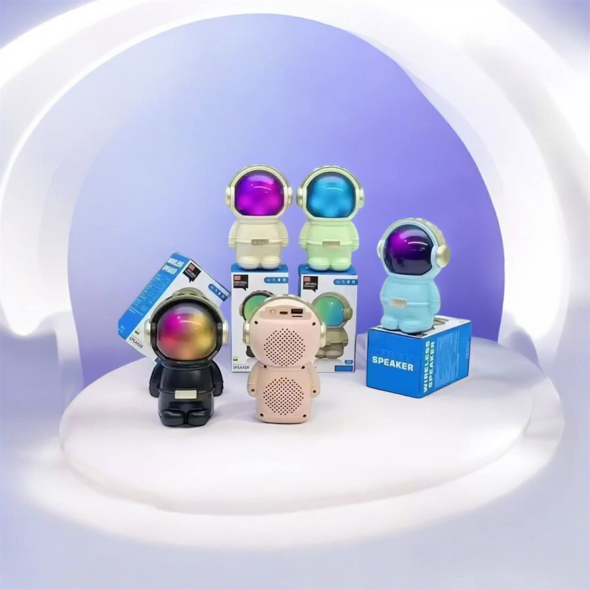 X808 RGB Wireless Astronaut Portable Bluetooth Speaker – Loud Sound, Colorful Lights & Deep Bass