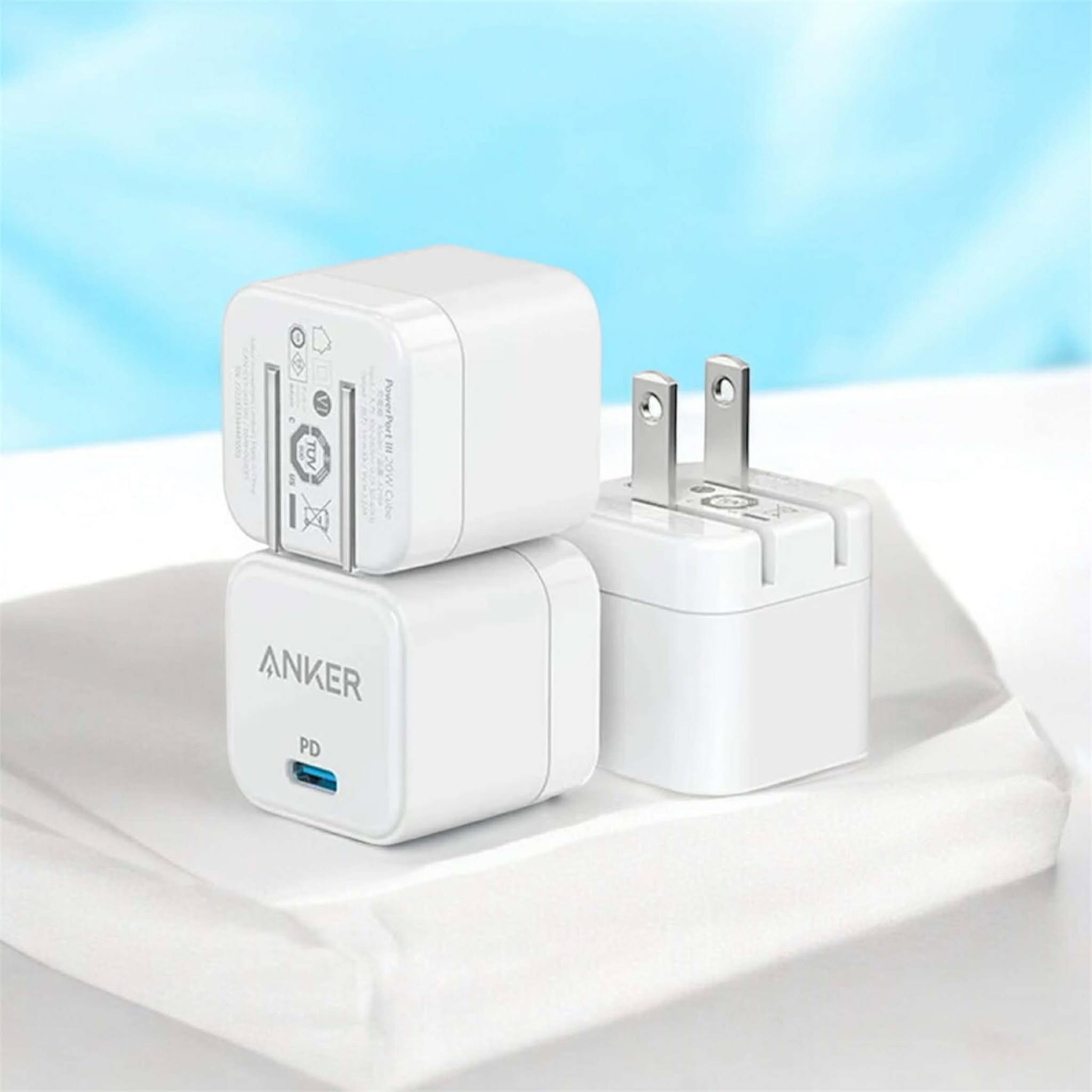 Anker PowerPort III 20W Cube Charger | PD USB-C Fast Charging Adapter for iPhone, Samsung & Android